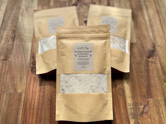Bath Salts - Soothing Lavender & Goat Milk 200g